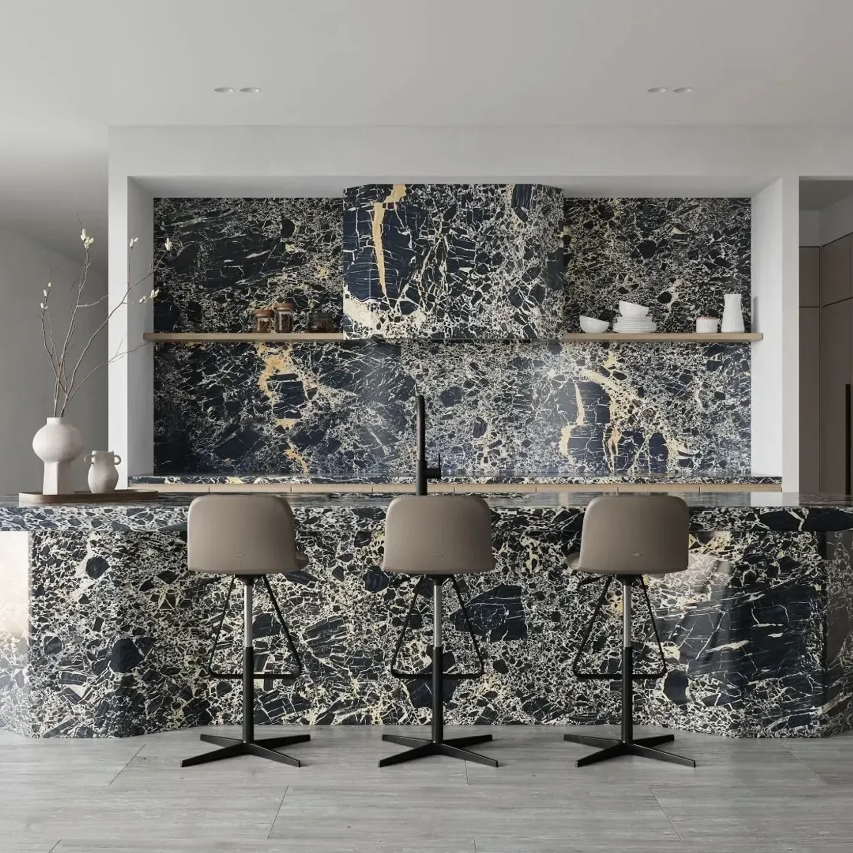 Portoro Gold Marble Benchtop gallery detail image