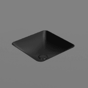 Pura 38 Square Undermount Basin Matt Black gallery detail image