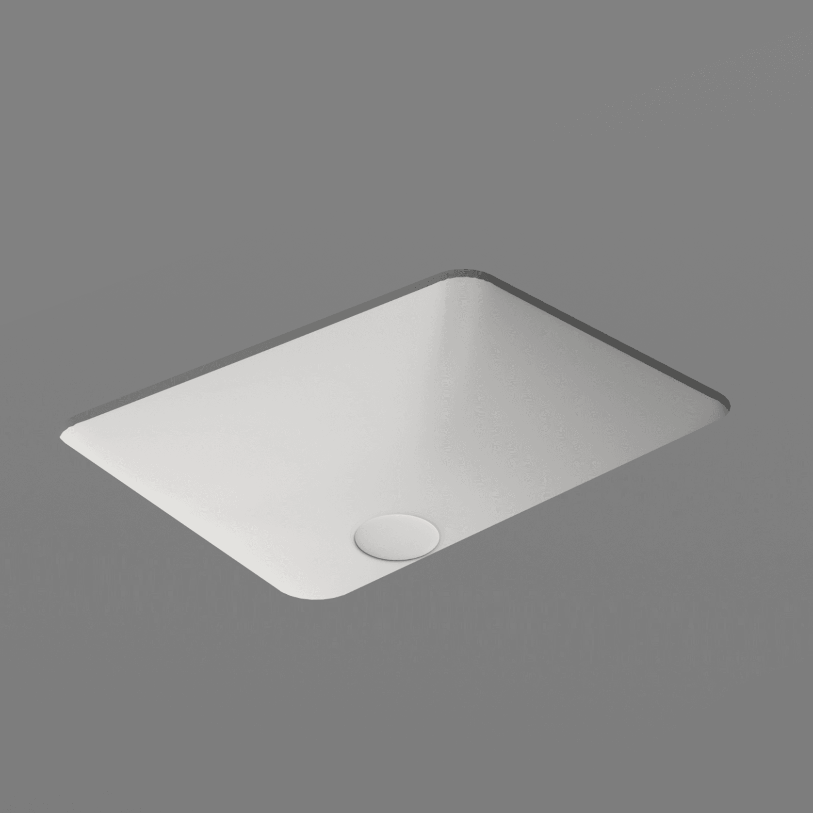 Pura 50 Rectangle Undermount Basin Matt White gallery detail image