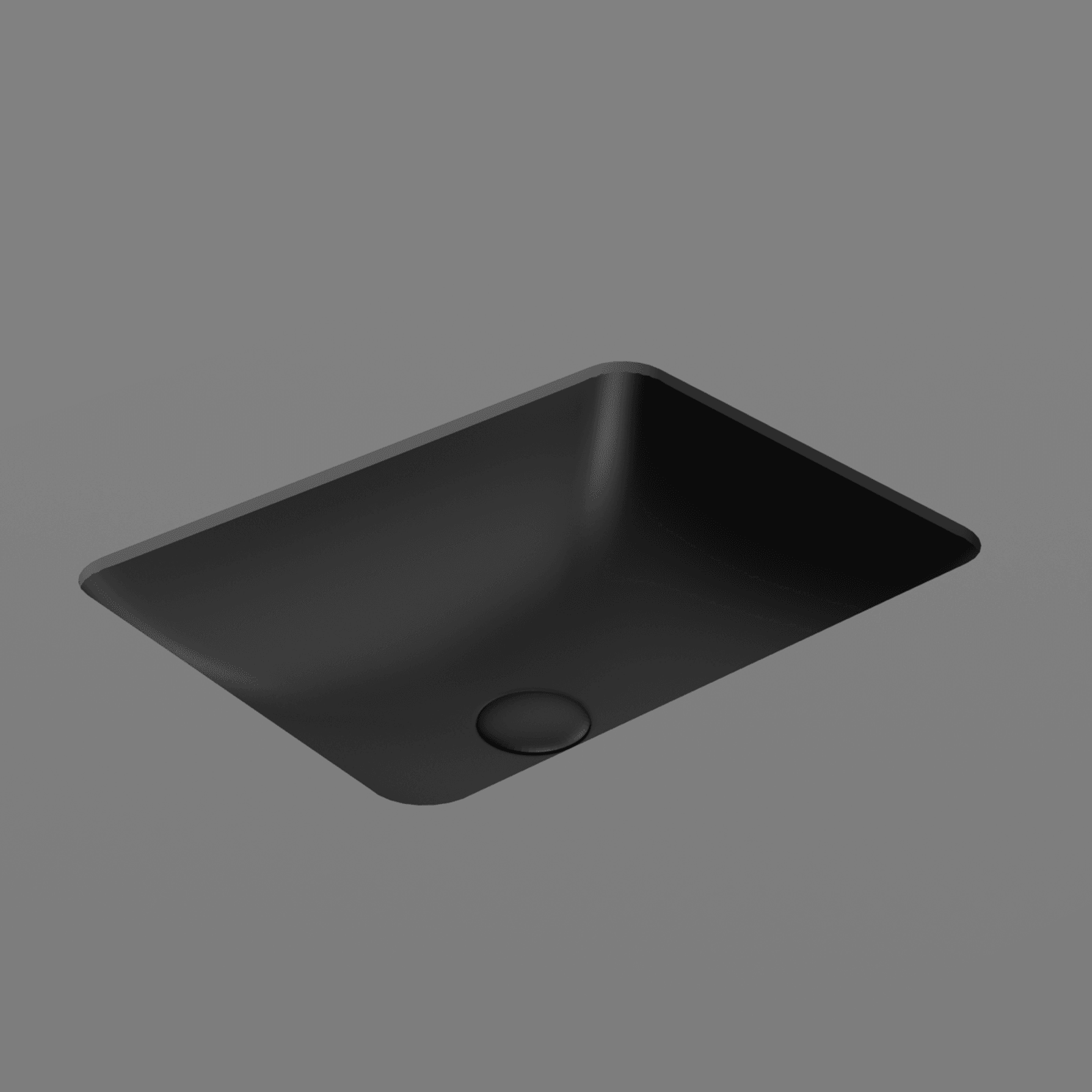 Pura 50 Rectangle Undermount Basin Matt Black gallery detail image