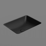 Pura 50 Rectangle Undermount Basin Matt Black gallery detail image