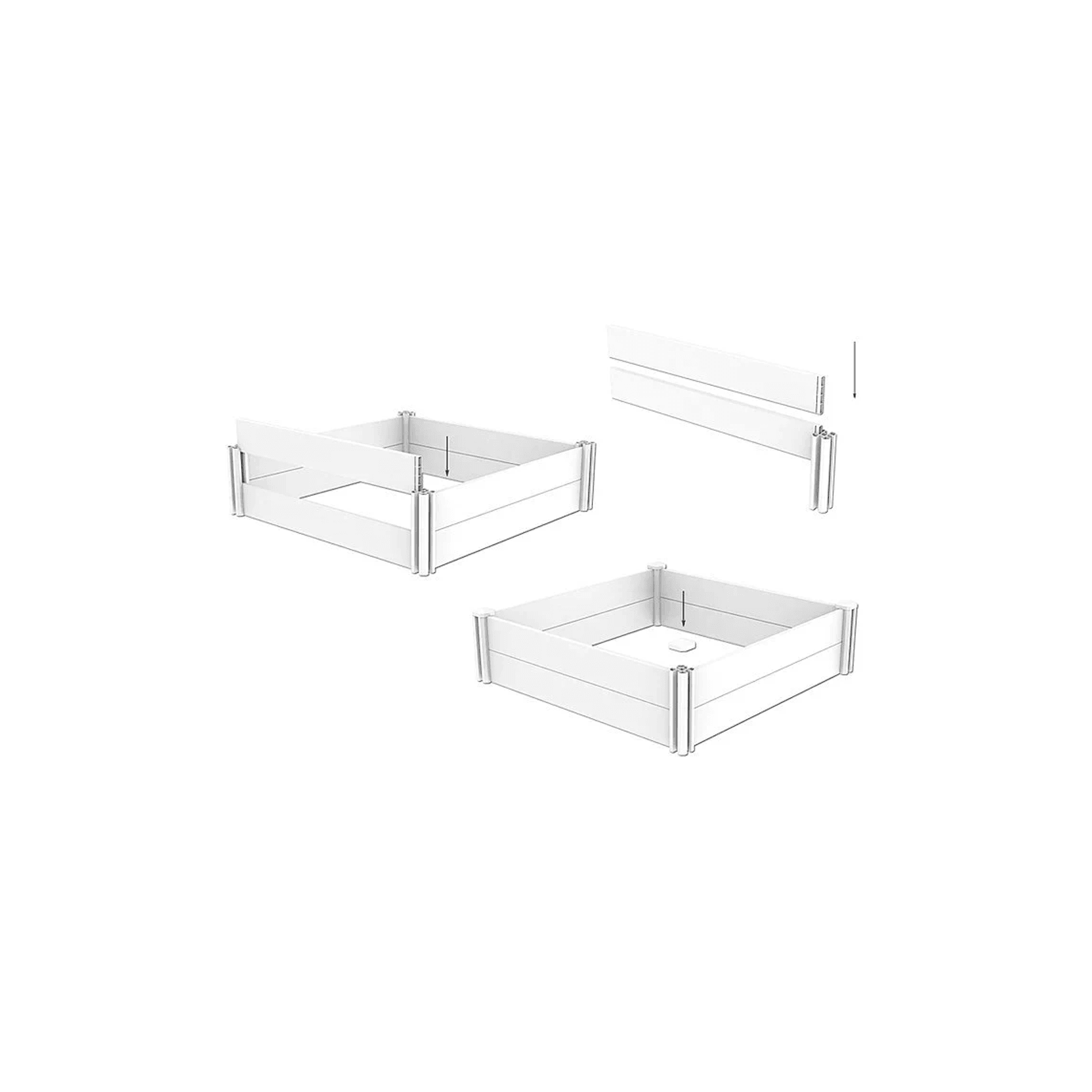 Modular Raised Garden Bed with Grow Grid 115 x 115 x 33cm gallery detail image