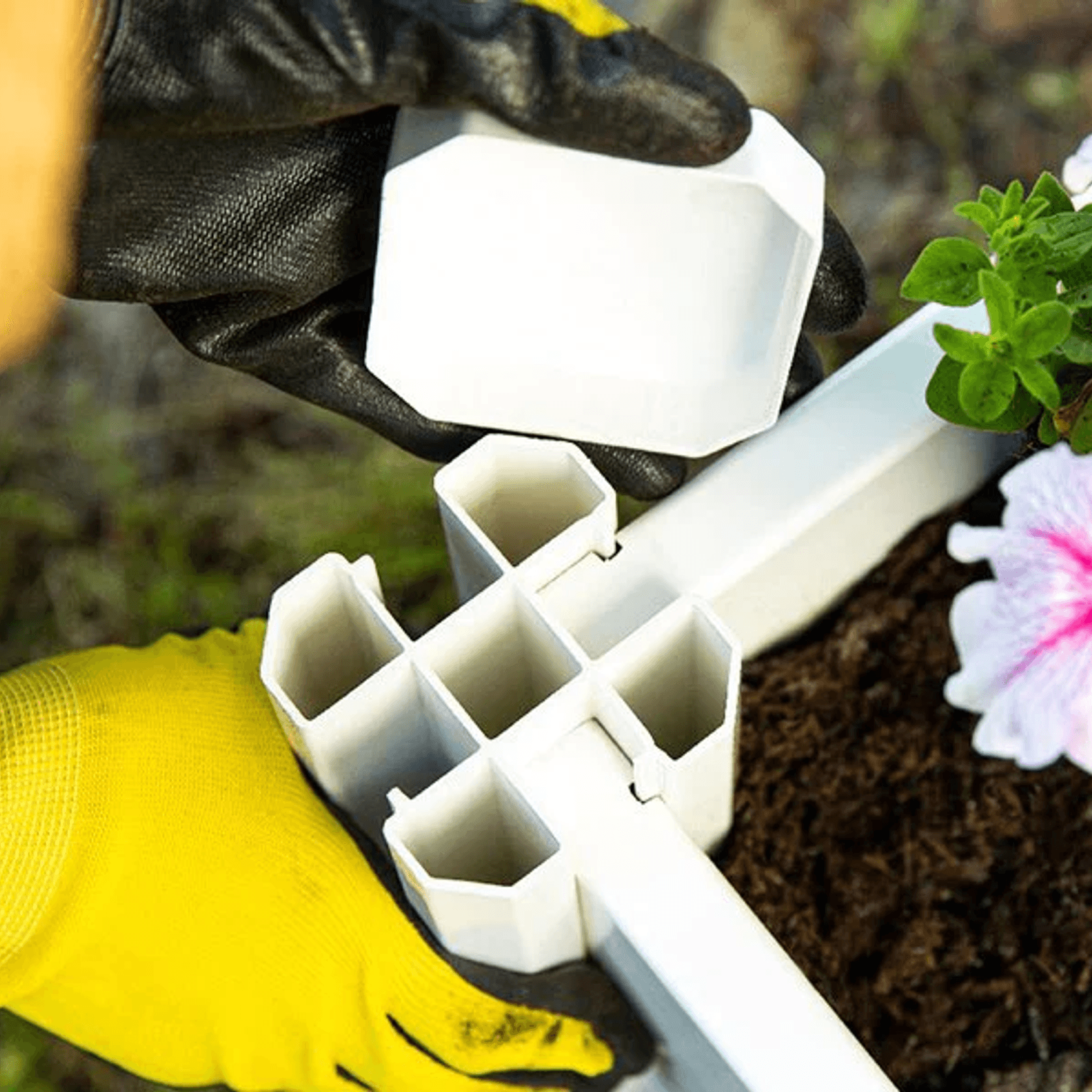 Modular Raised Garden Bed with Grow Grid 115 x 115 x 33cm gallery detail image