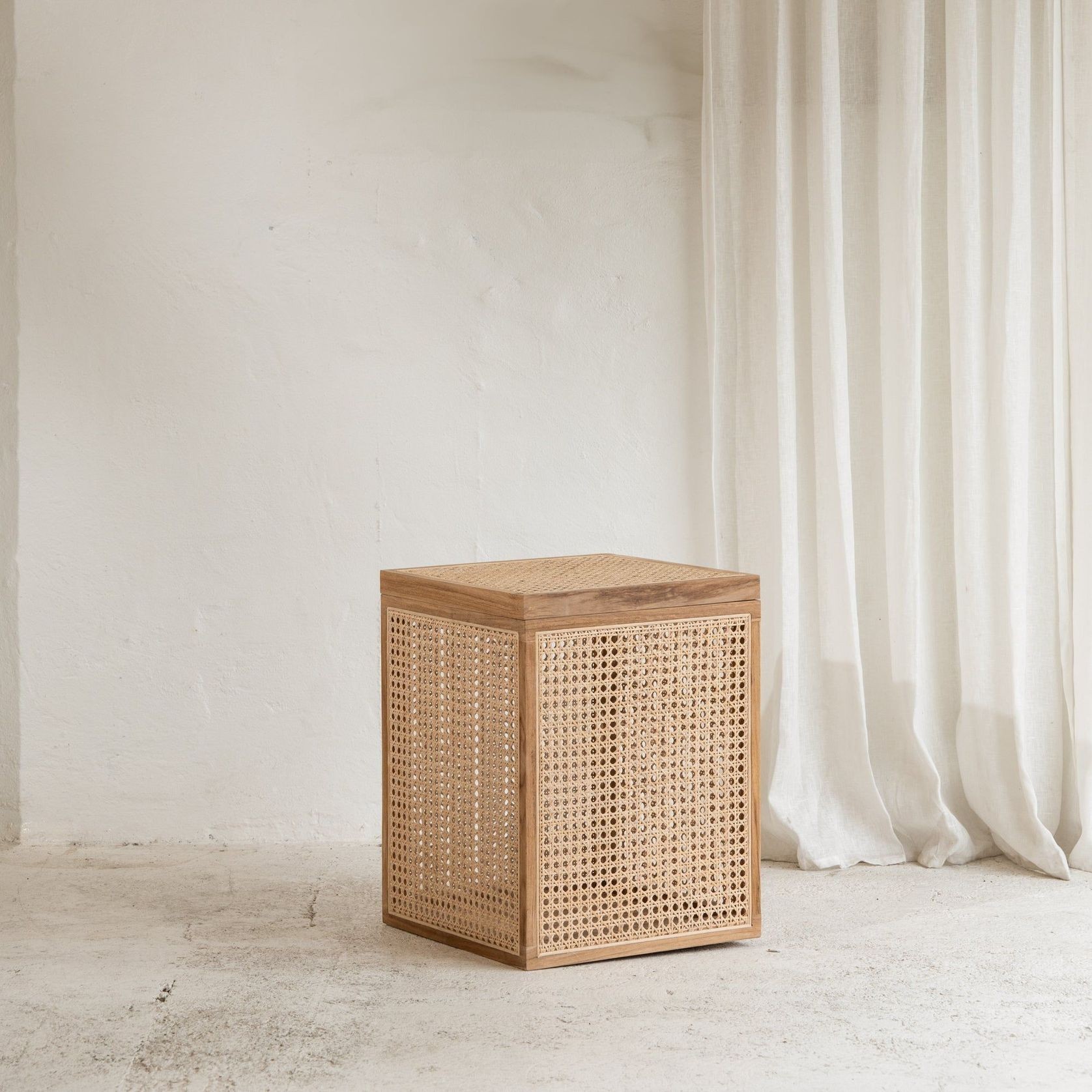 Paadini Rattan Side Table with Storage gallery detail image