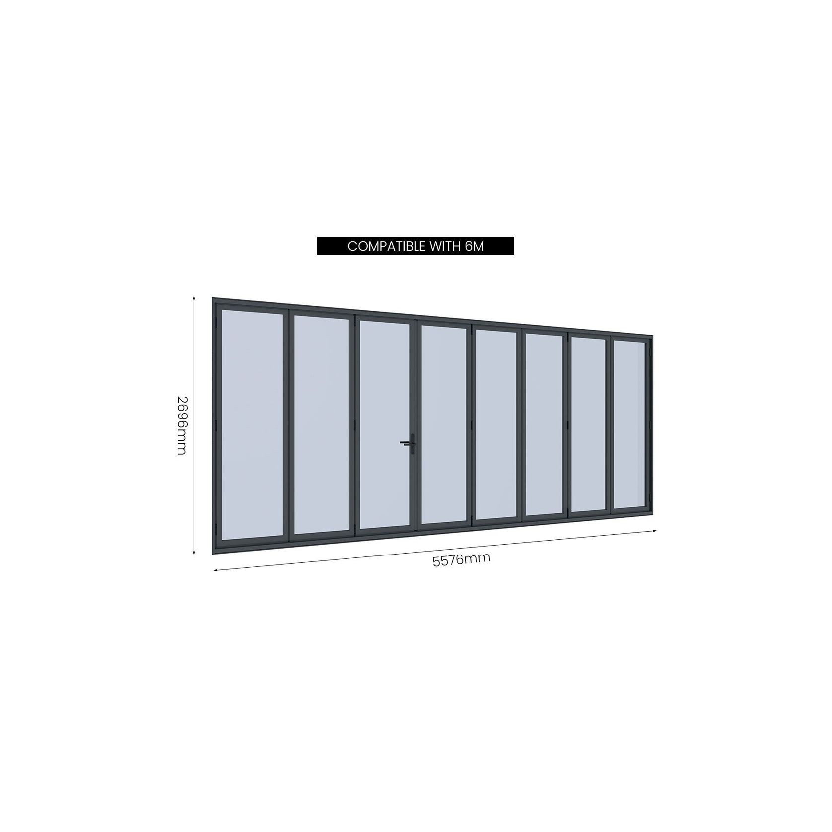 Pacific Wall Mounted Pergola Bifold Glass Door gallery detail image