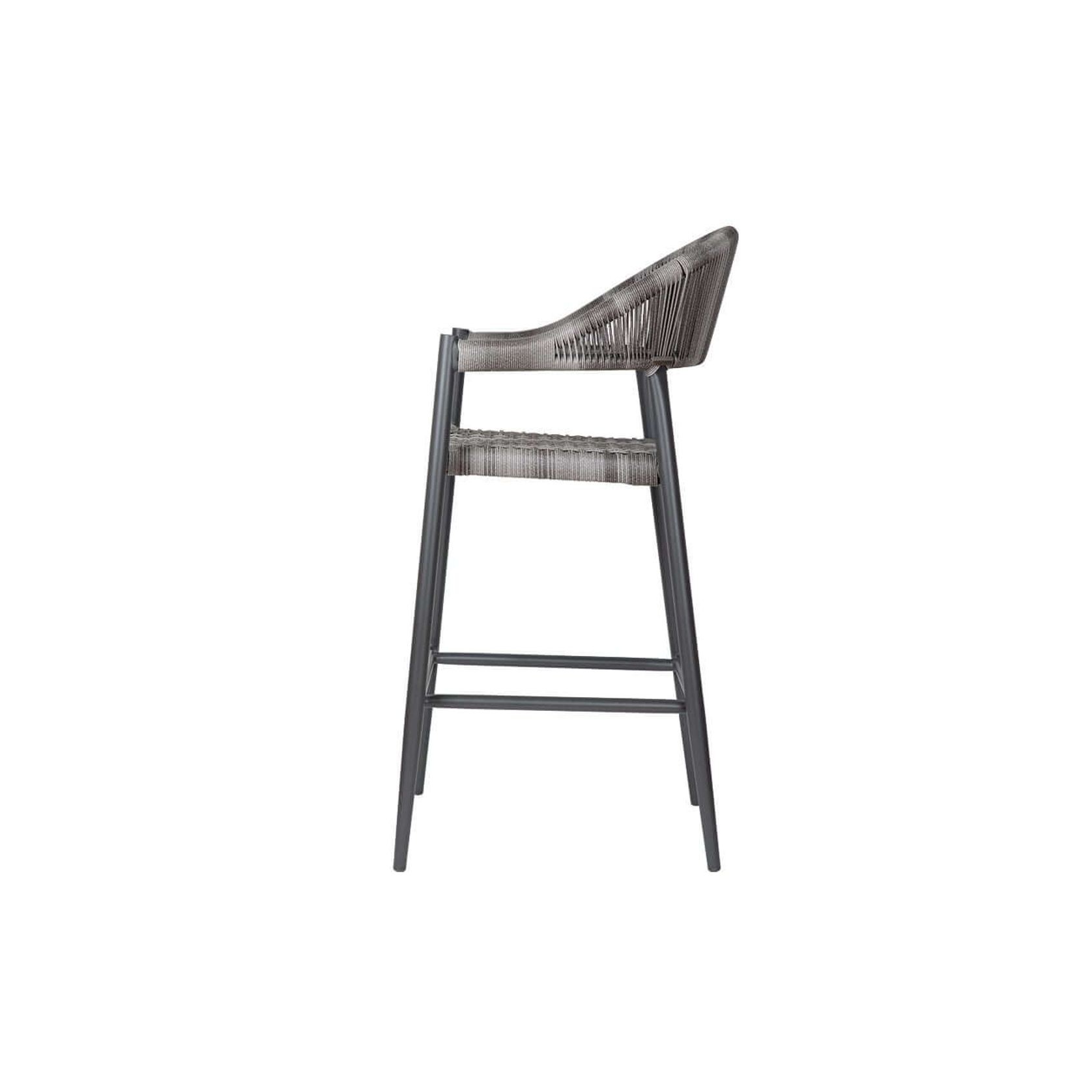 Parakeet Aluminium And Rattan Outdoor Patio Bar Chair gallery detail image