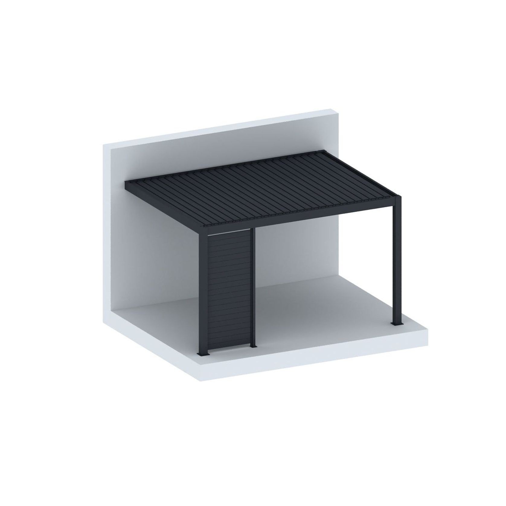 Caribbean Wall Mounted Pergola Tongue and Groove Privacy Screen gallery detail image