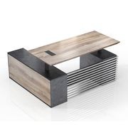 PHOENIX Sit & Stand Electric Lift Executive Desk with Right Return 1.8M - Warm Oak & Black gallery detail image