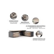 PHOENIX Executive Desk with Right Return 2.8M - Warm Oak & Black gallery detail image