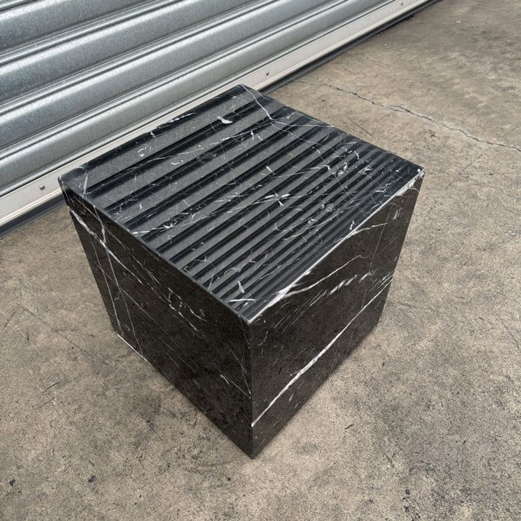 Cube Side Table - Black Marble | Natural Stone Co. gallery detail image