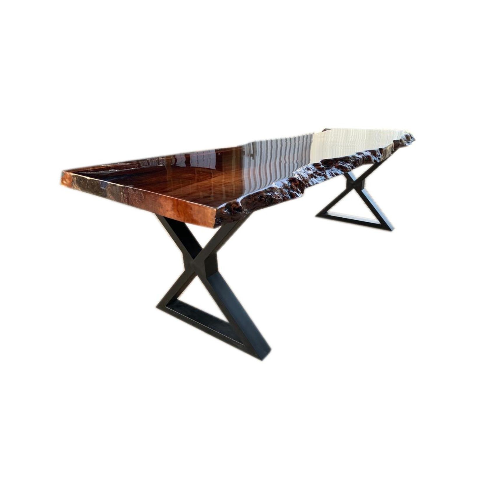 Cupio Tamarind Wood Dining Table With Natural Edge gallery detail image