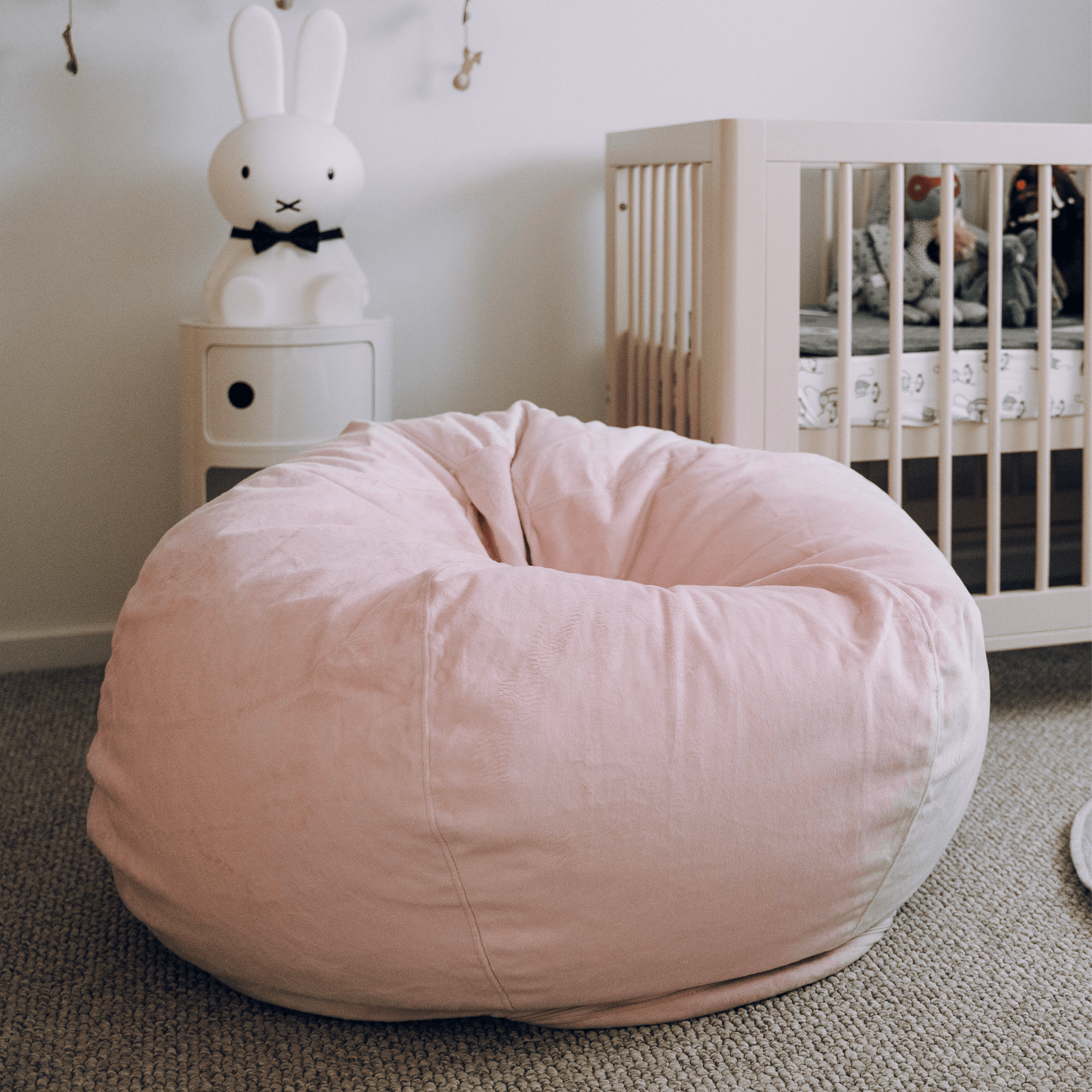 Pierre Fur Bean Bag - Blush Pink gallery detail image