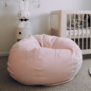 Pierre Fur Bean Bag - Blush Pink gallery detail image