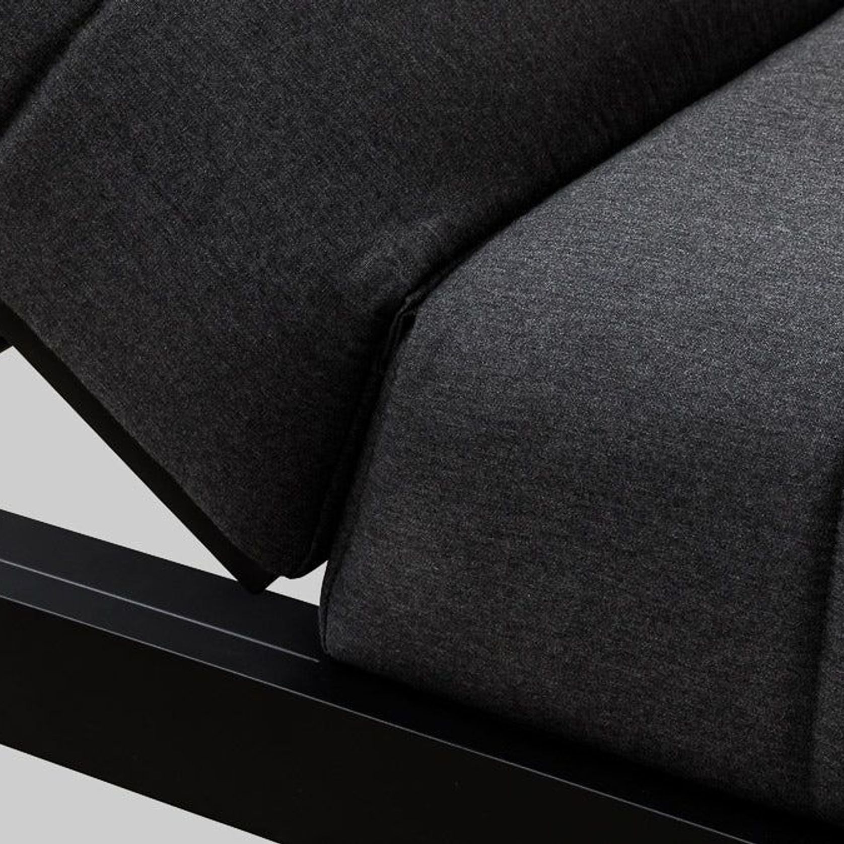 Piha Double Lounger - Black gallery detail image