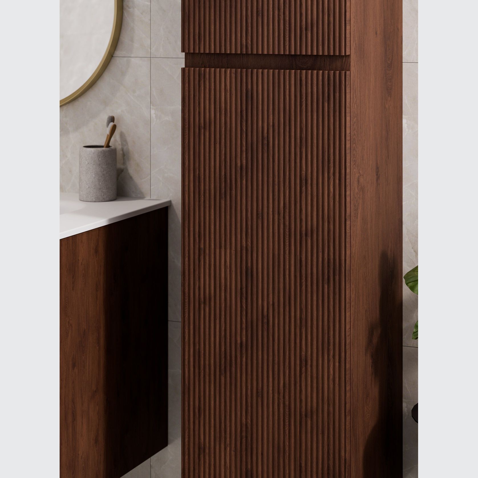 Lineare Tall Bathroom Cabinet | Pillar Front gallery detail image