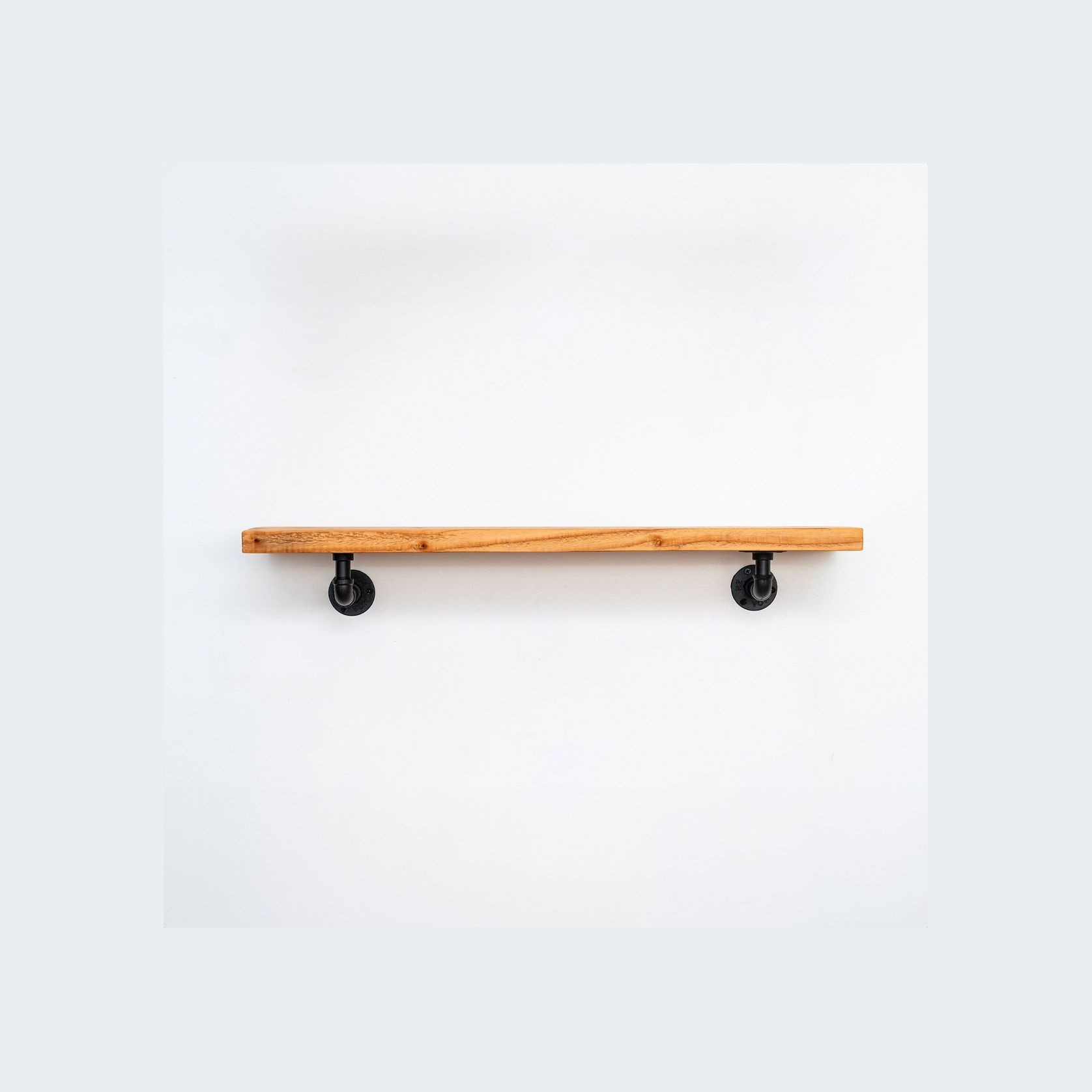 Rustic Pipe Bracket Shelf 80cm gallery detail image