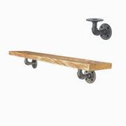 Macrocarpa Pipe Bracket Shelf 15cm gallery detail image