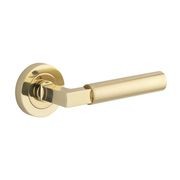 Iver Berlin Door Lever Handle on Round Rose Passage gallery detail image