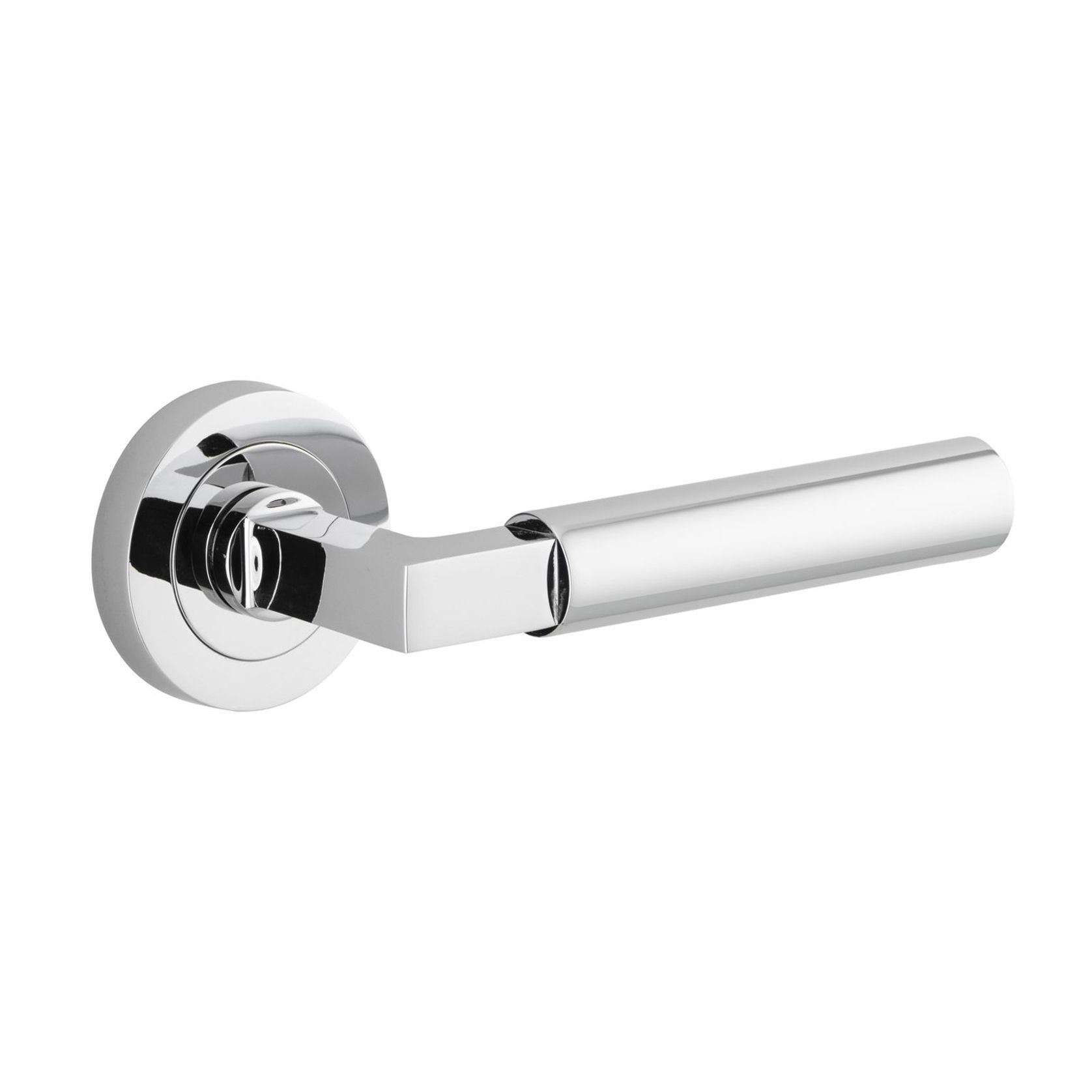 Iver Berlin Door Lever Handle on Round Rose Passage gallery detail image