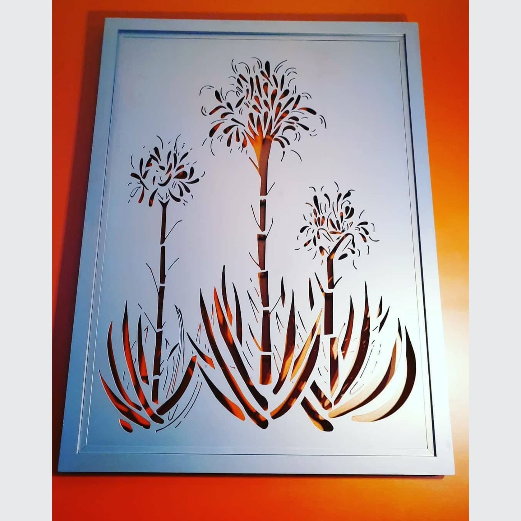 Gymea Lilies Metal Wall Art Panel gallery detail image