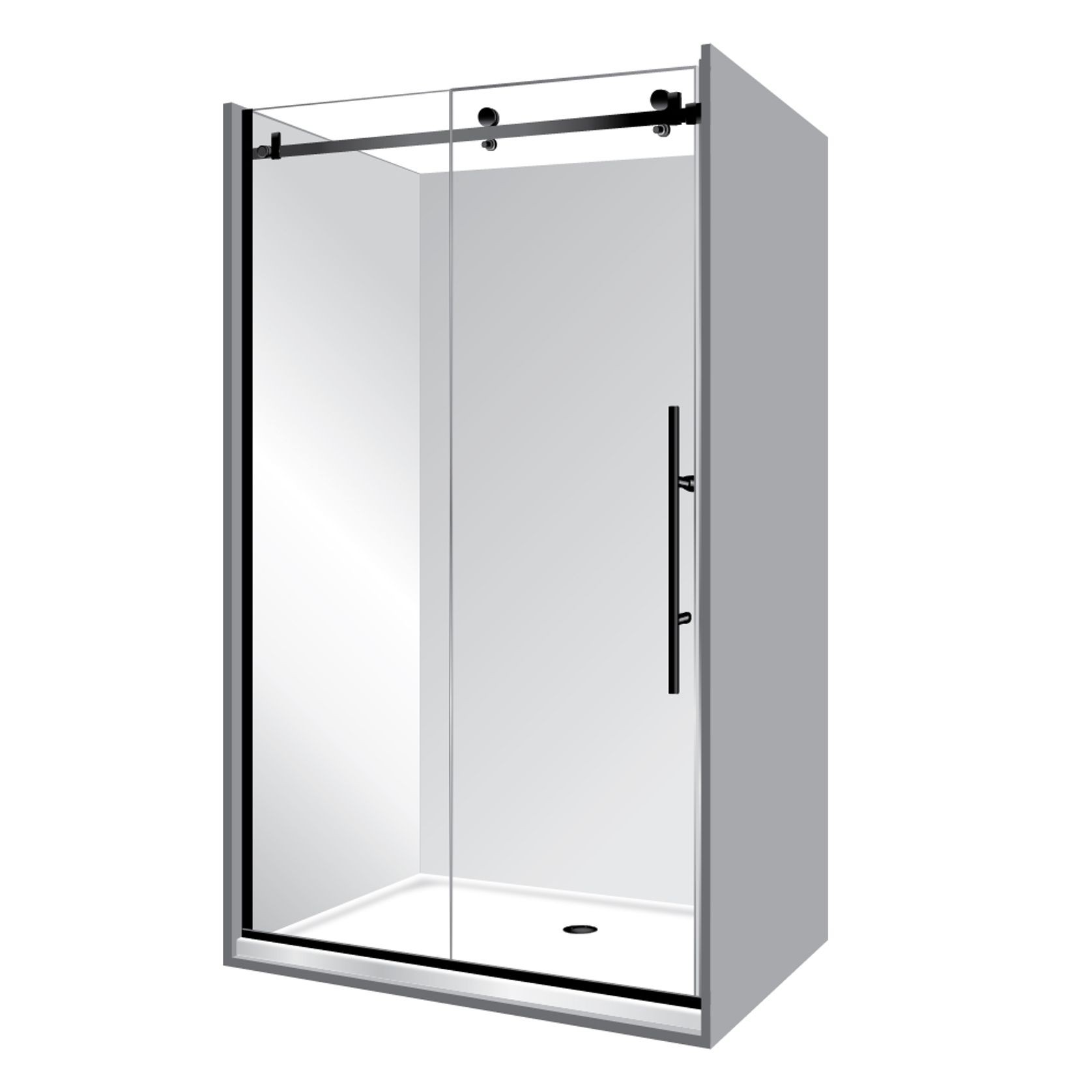 Premier Frameless Alcove Sliding Door Shower 900x1200x900 gallery detail image