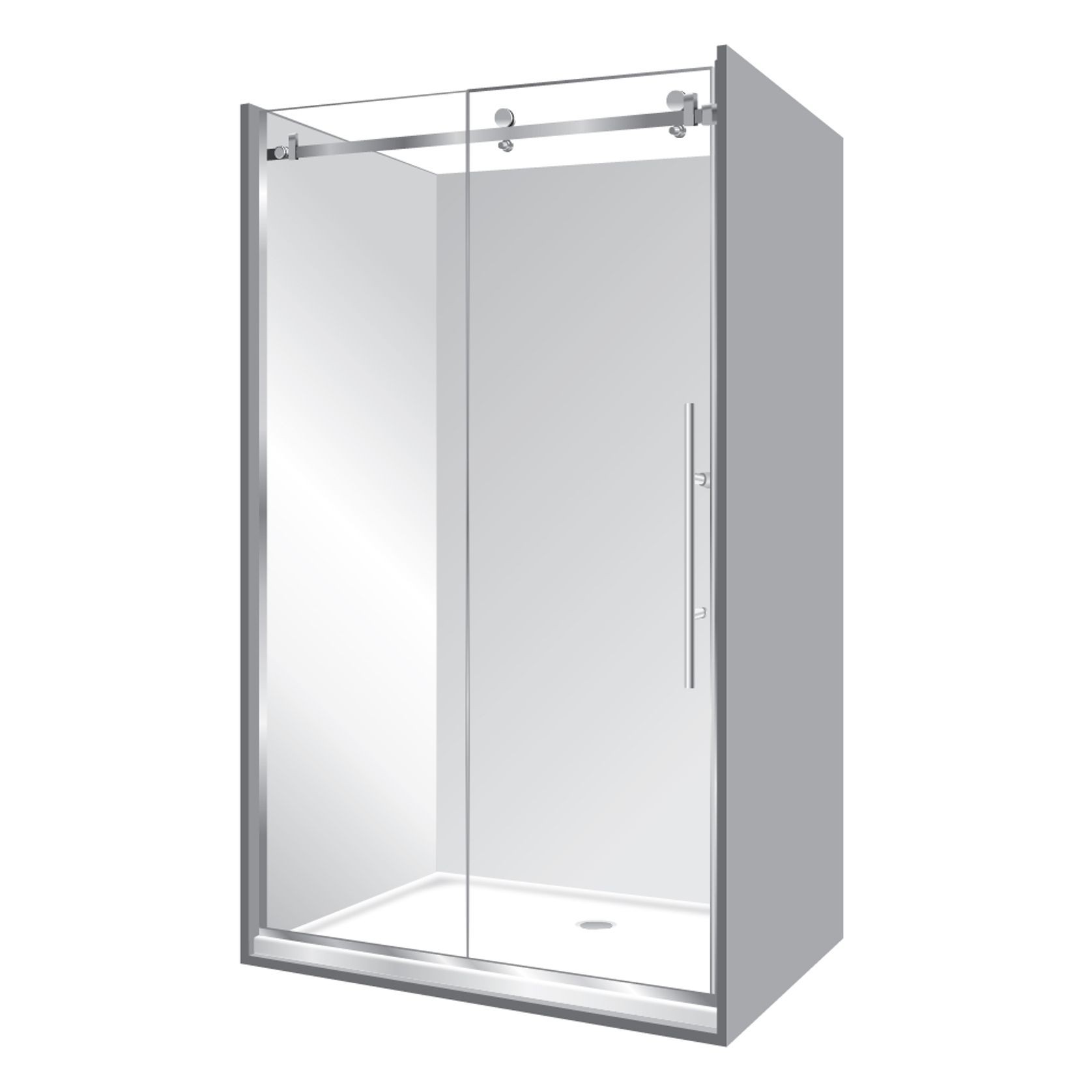 Premier Frameless Alcove Sliding Door Shower 900x1800x900 gallery detail image