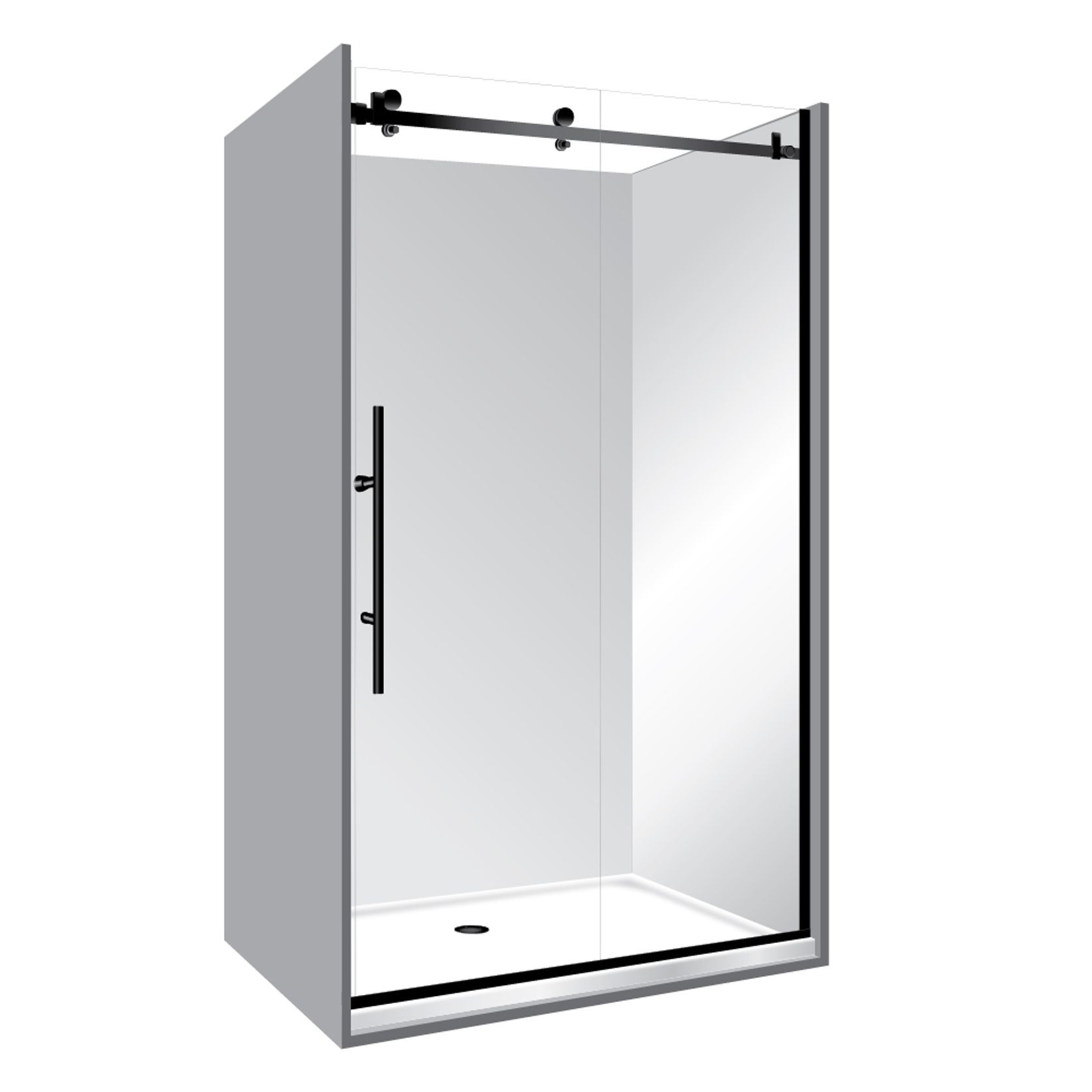 Premier Frameless Alcove Sliding Door Shower 900x1800x900 gallery detail image