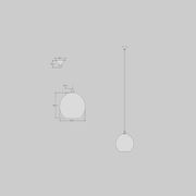 Wanda Coloured Glass Pendant - Medium gallery detail image