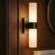Provincial Collection Wall Sconce - Frosted Glass - Matte Black - H:25cm gallery detail image