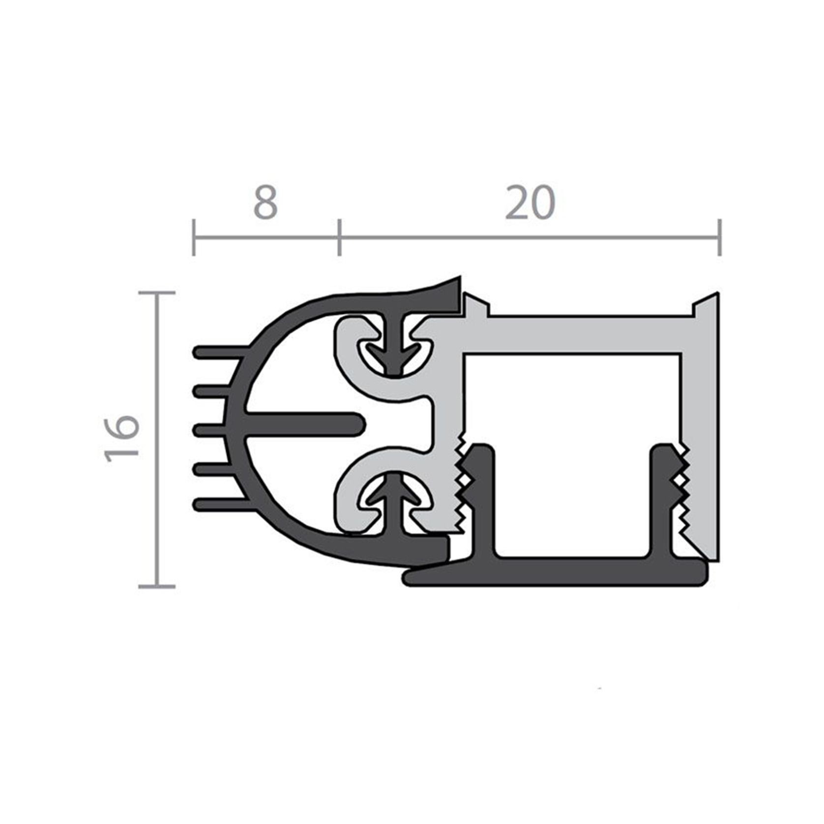 Raven RP10Si Acoustic and Smoke Door Stop Frame Seal Long Single Door A10SICLS gallery detail image