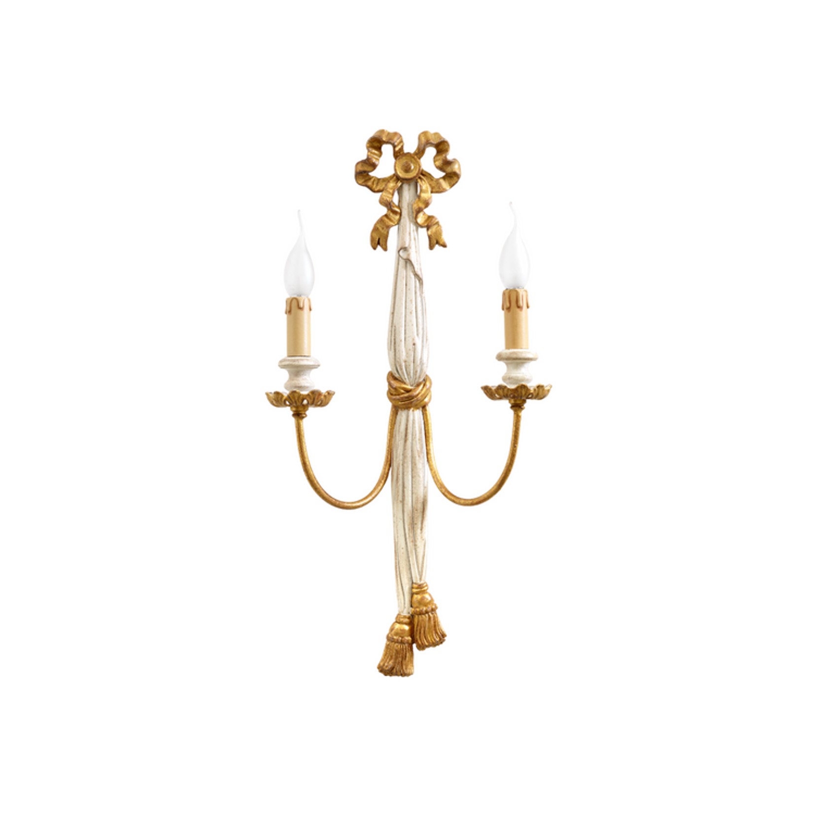 Applique - 2 light Wall Lamp with Bow and Tassel Drape gallery detail image