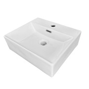 Riviera Maxi Ceramic Wall Hung/Countertop Basin With Overflow gallery detail image