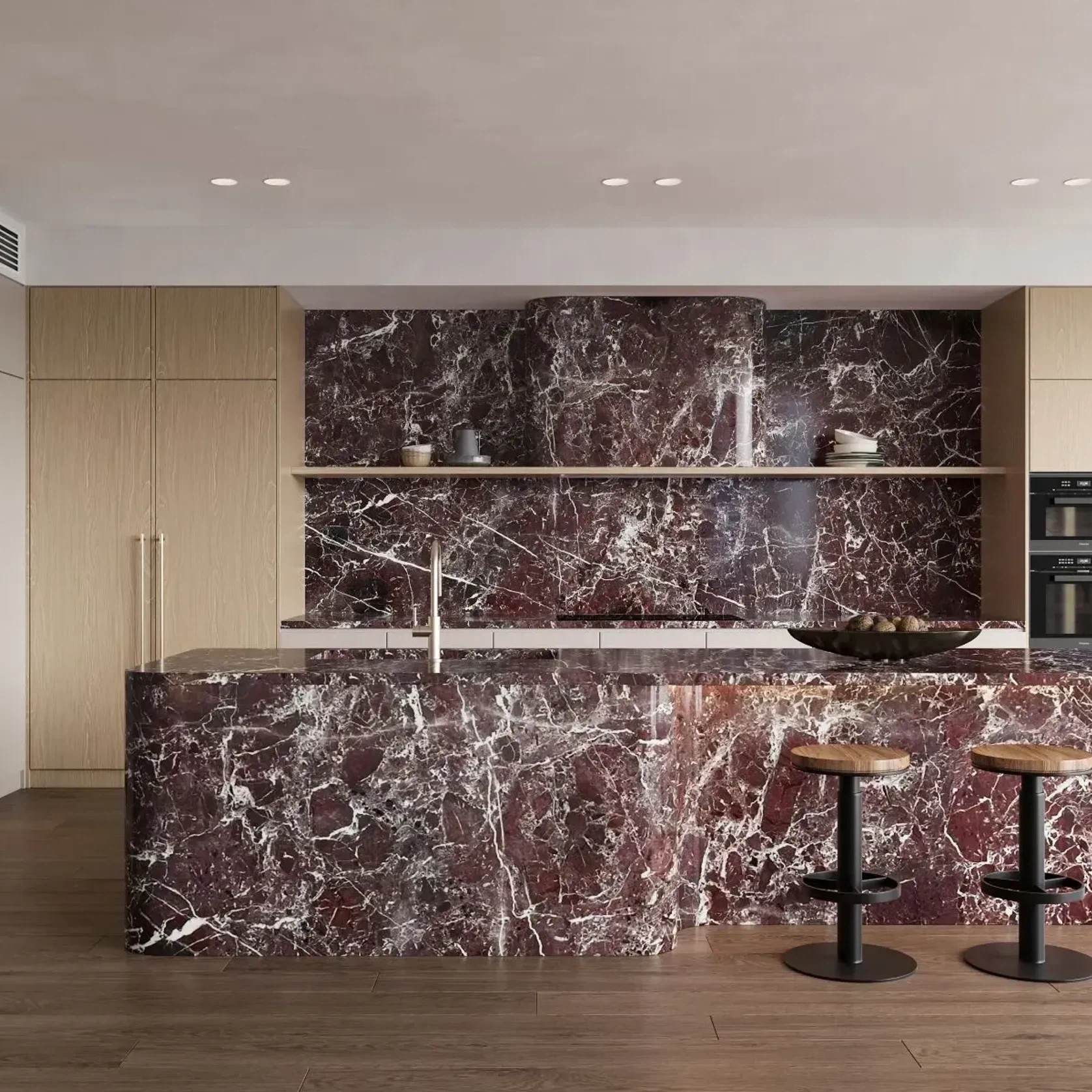 Rosso Levanto Marble Benchtop gallery detail image