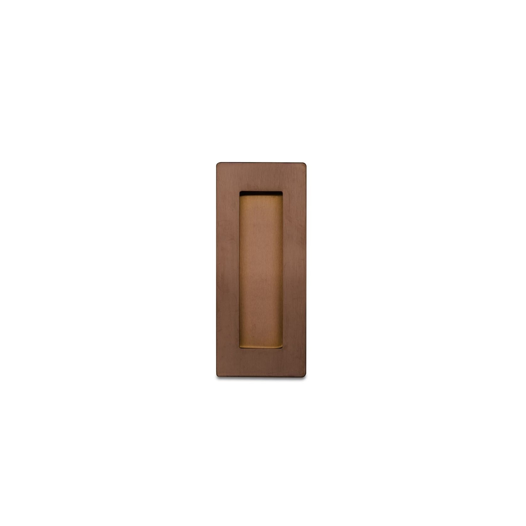 Brushed Copper FLUSH PULL Rectangle Handle  120mm gallery detail image
