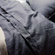 Ravello Linen Quilt Cover - Denim | Weave Home Bed Linen gallery detail image