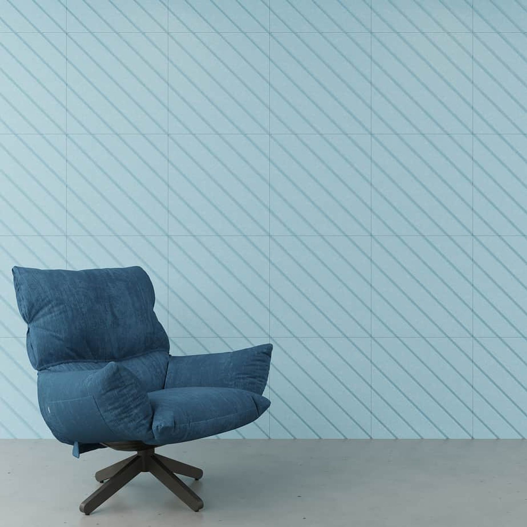 Wall Tiles – Recline Grooved 600×600 – QTY 8 gallery detail image