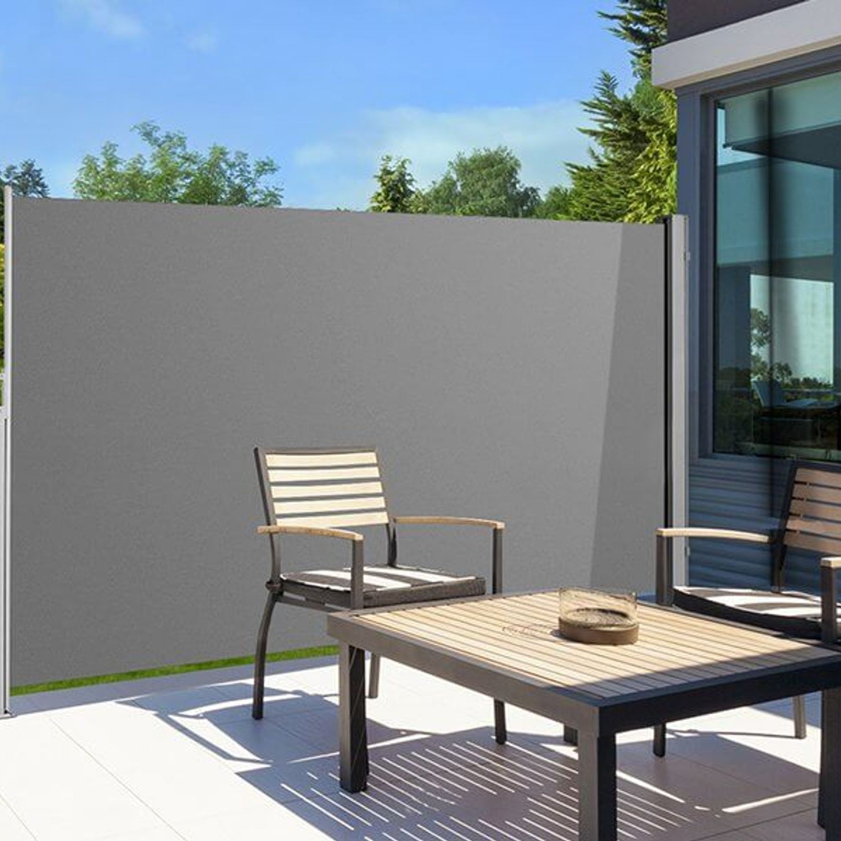 Retractable Side Awning & Privacy Screen 1.8m X 3m gallery detail image