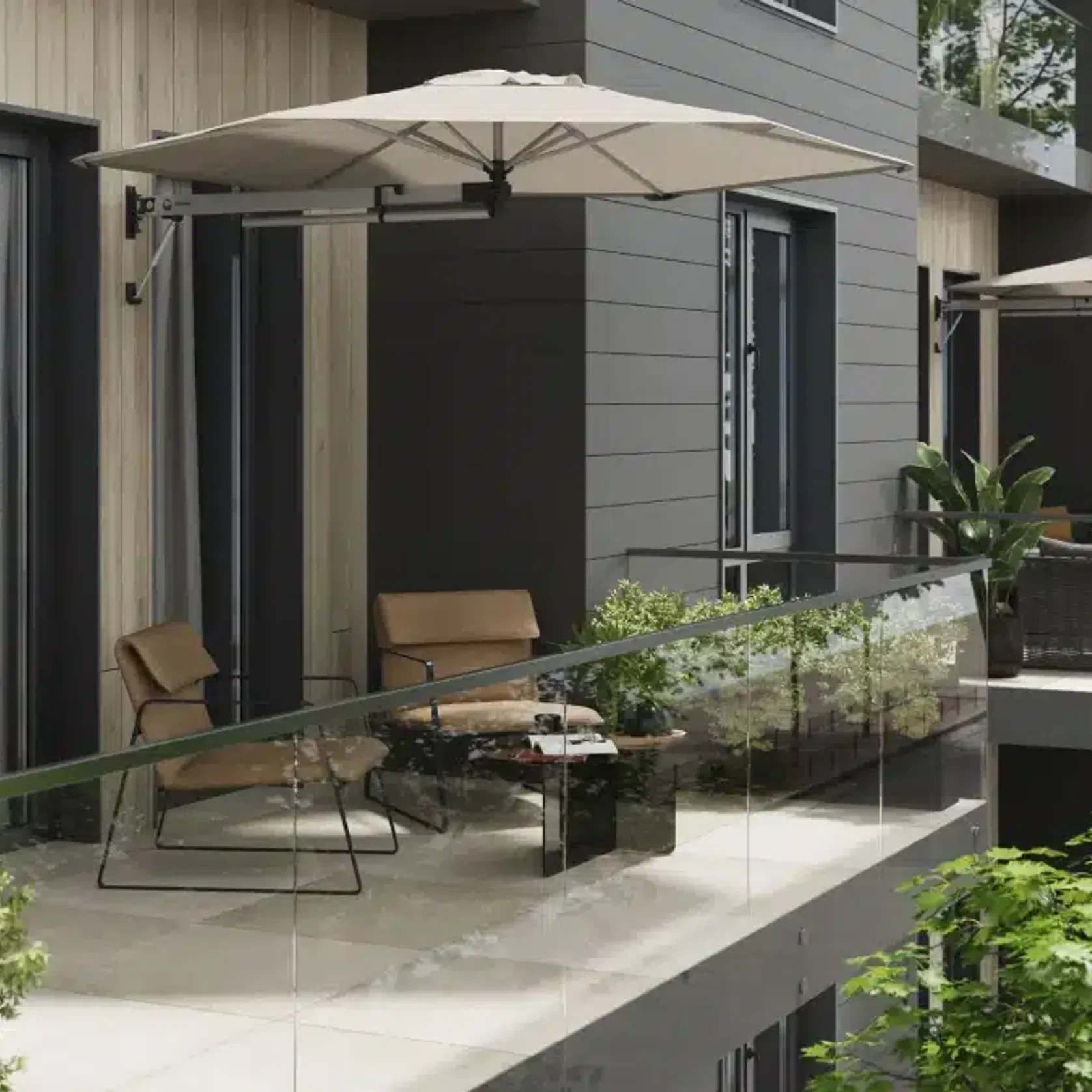 Shadowspec Retreat Wall Mounted Umbrella gallery detail image