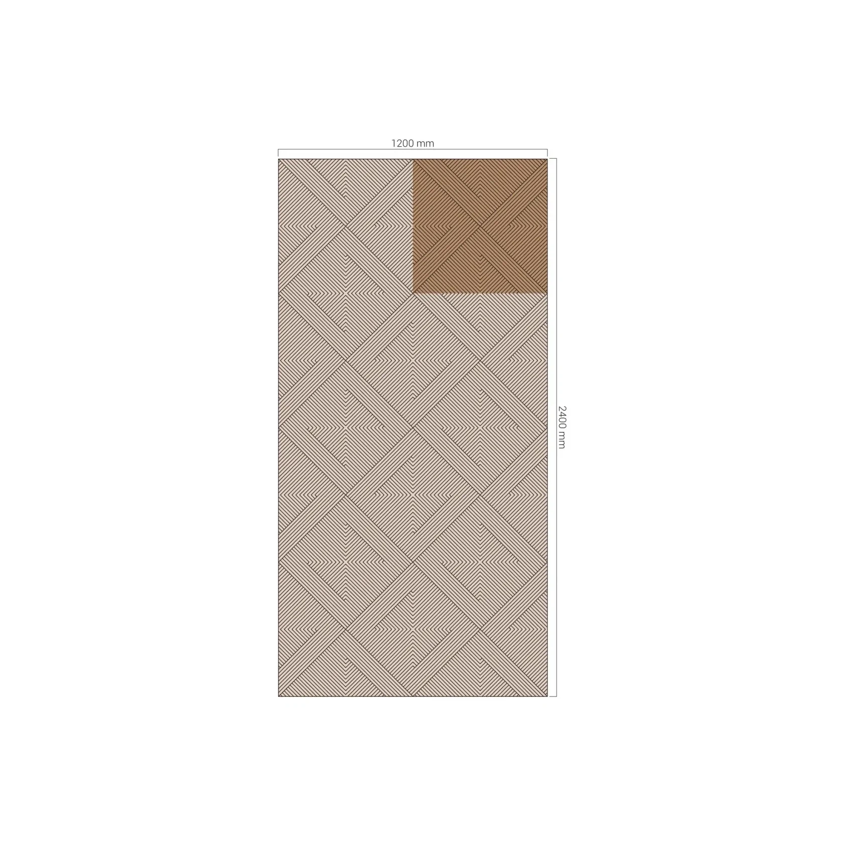 Architectural 3D MDF Wall Panel Rhomb gallery detail image