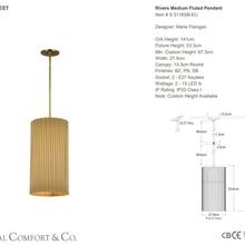 Kate Spade Marie Flanigan Rivers Medium Fluted Pendant gallery detail image