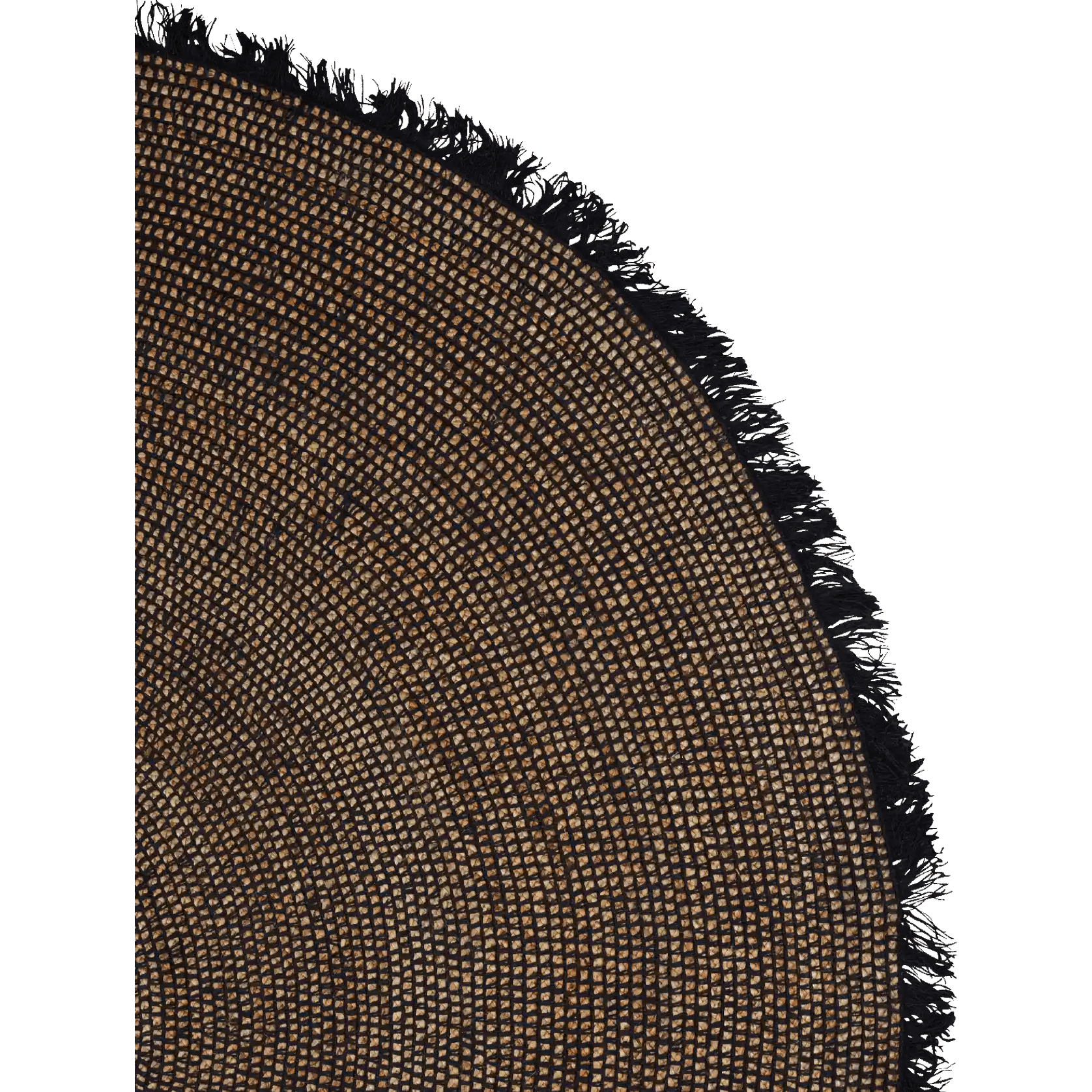 Tribe Home Reef Rug - Black | Round gallery detail image