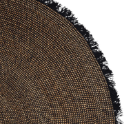Tribe Home Reef Rug - Black | Round gallery detail image