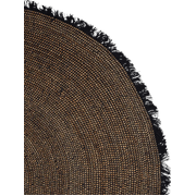 Tribe Home Reef Rug - Black | Round gallery detail image