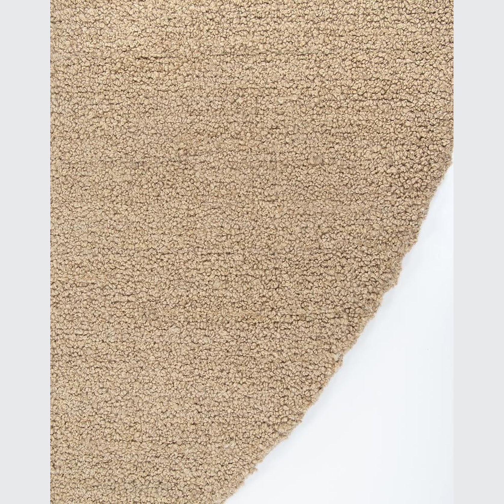 Baya Dorset NZ Wool Round Floor Rug - Biscuit gallery detail image