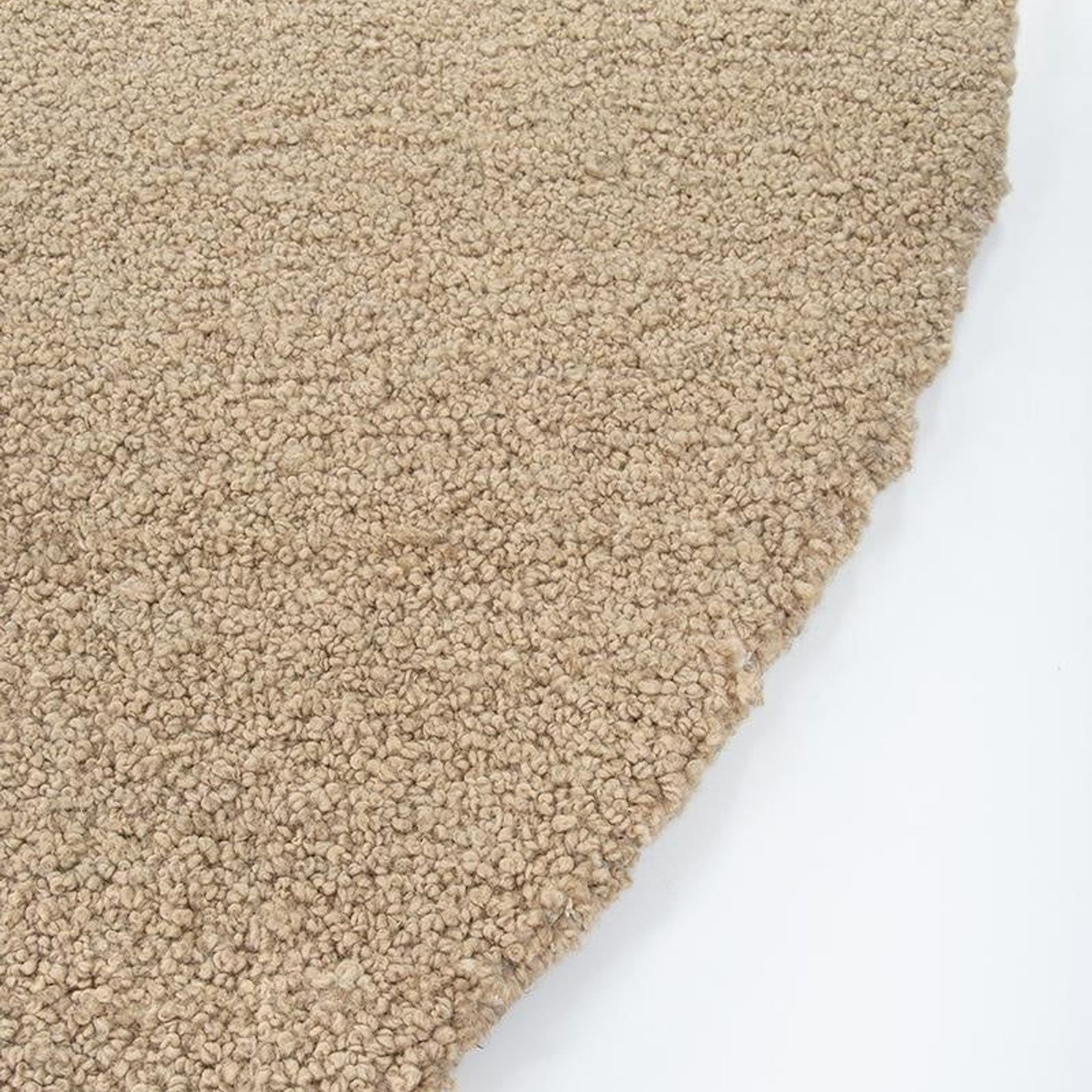 Baya Dorset NZ Wool Round Floor Rug - Biscuit gallery detail image