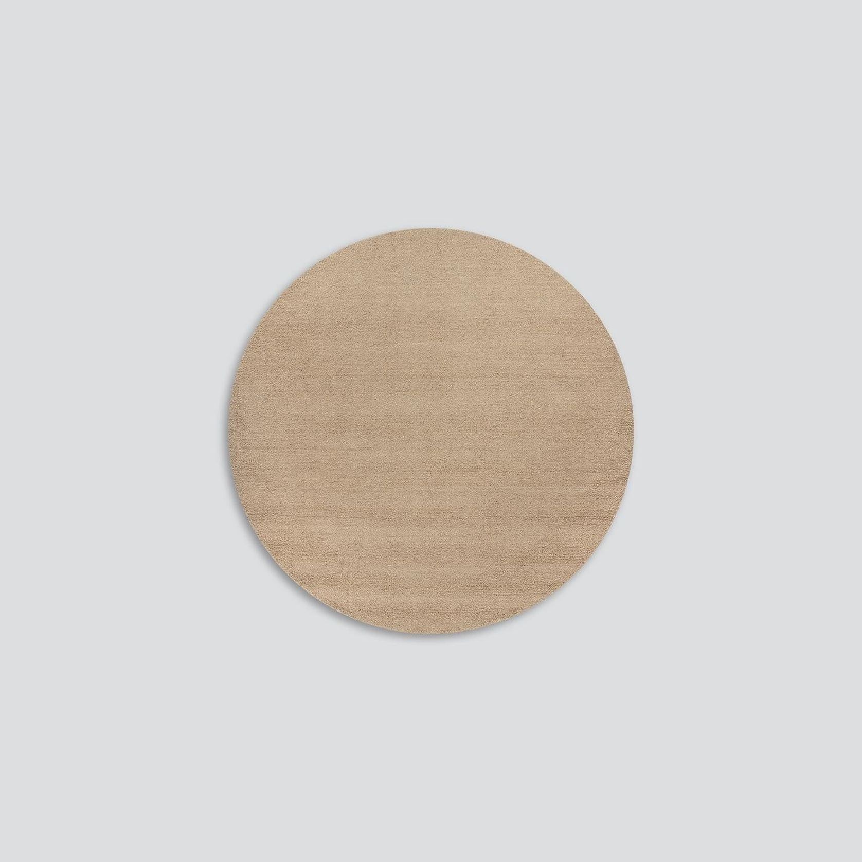 Baya Dorset NZ Wool Round Floor Rug - Biscuit gallery detail image