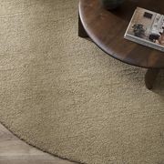 Baya Dorset NZ Wool Round Floor Rug - Biscuit gallery detail image