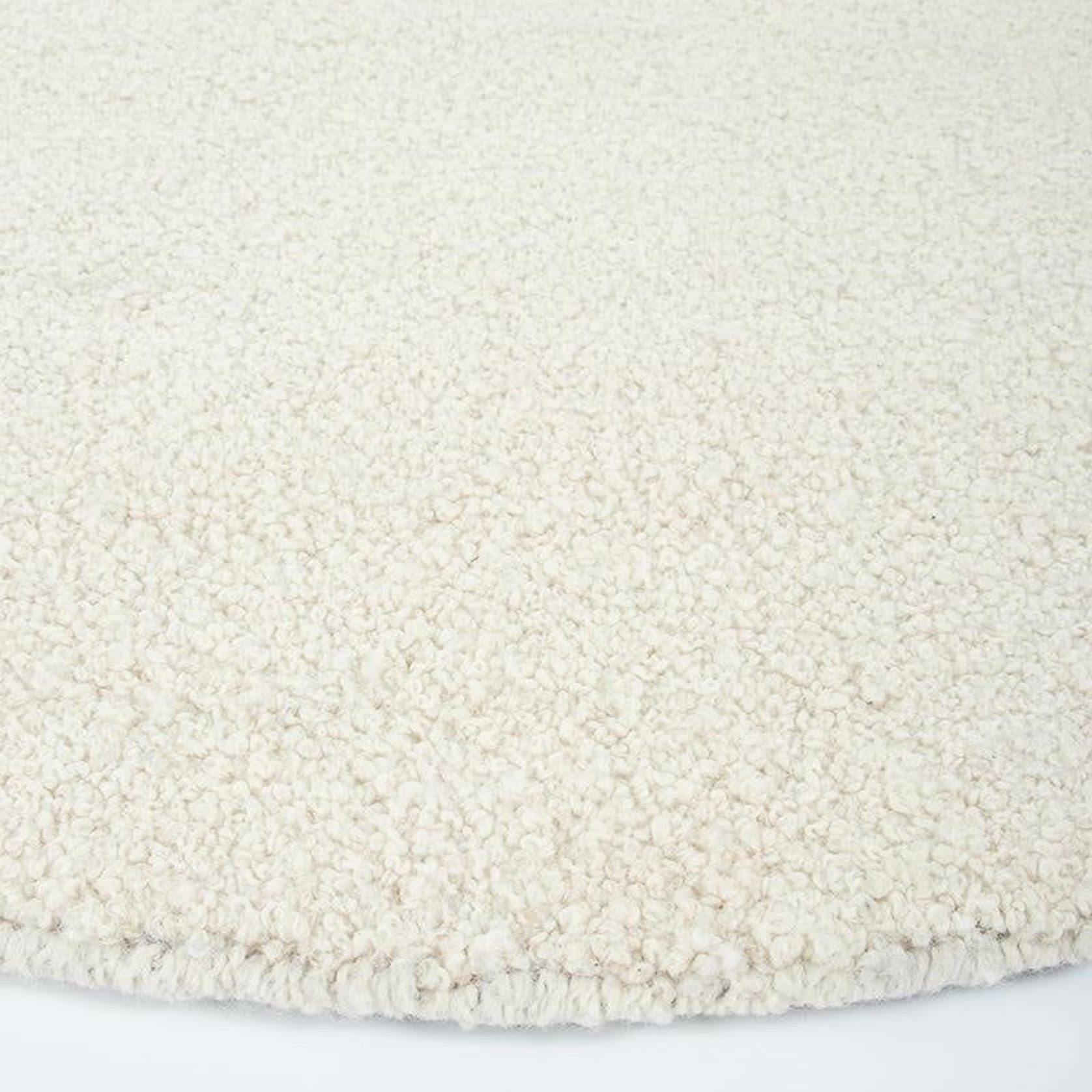 Baya Dorset NZ Wool Round Floor Rug - Natural White gallery detail image