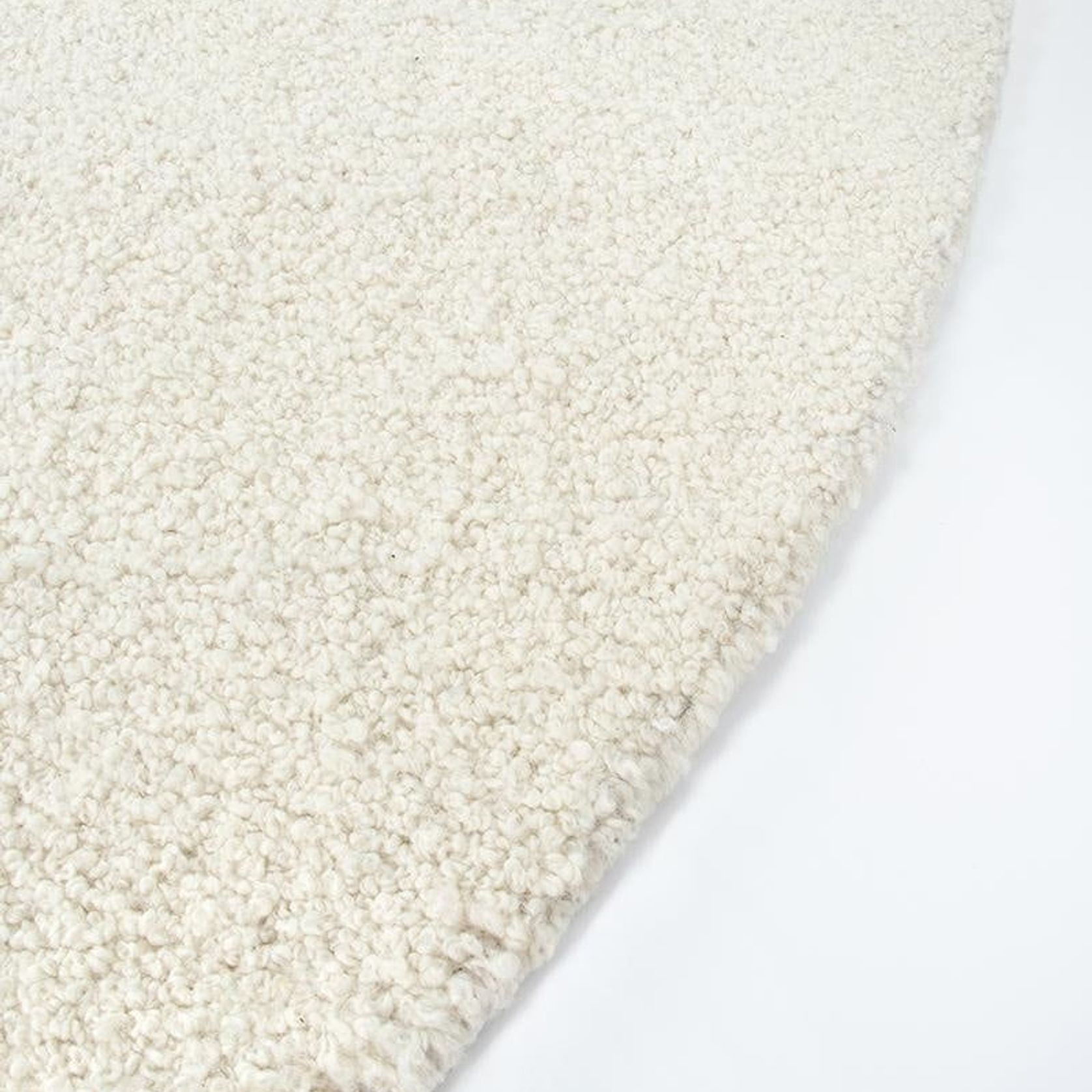 Baya Dorset NZ Wool Round Floor Rug - Natural White gallery detail image