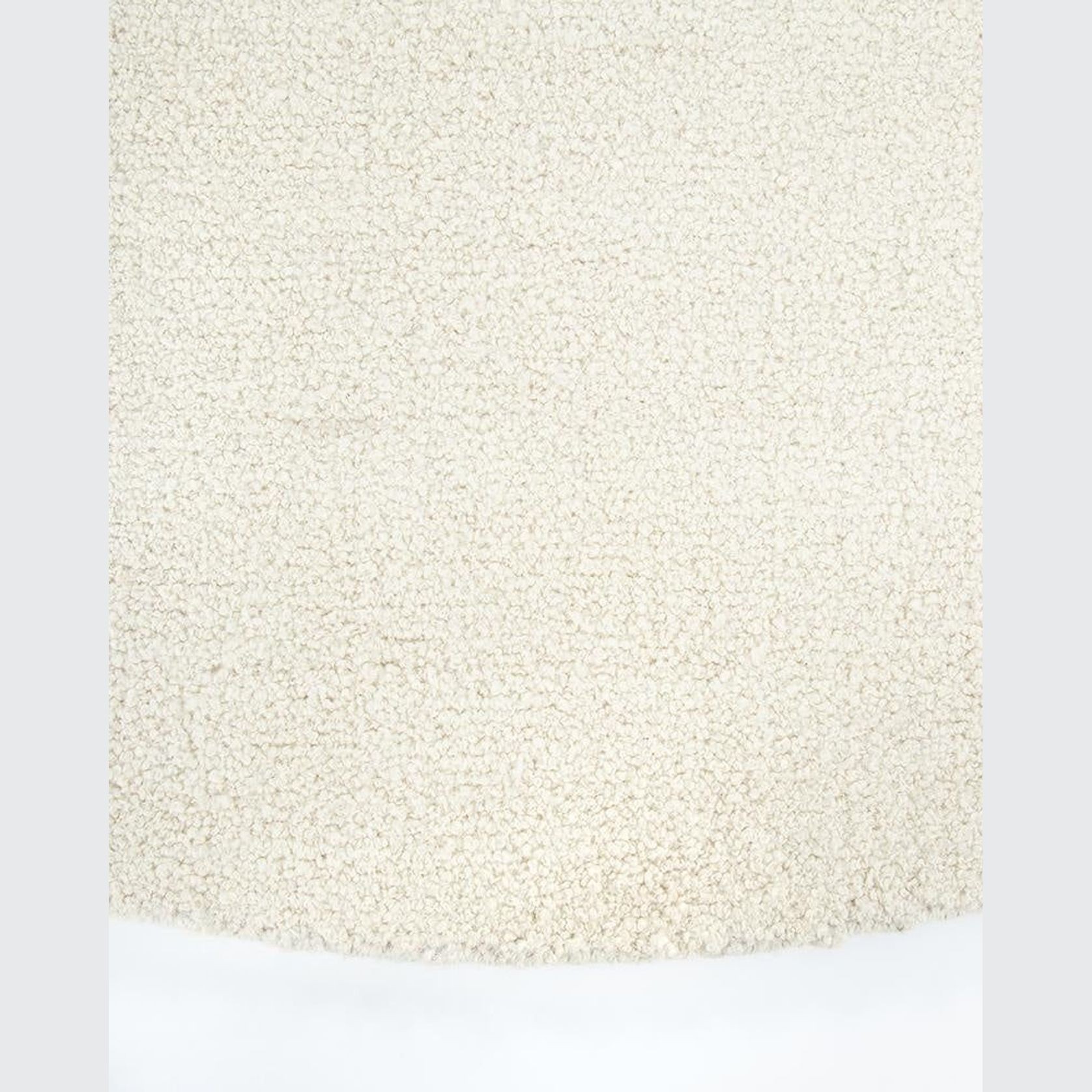 Baya Dorset NZ Wool Round Floor Rug - Natural White gallery detail image